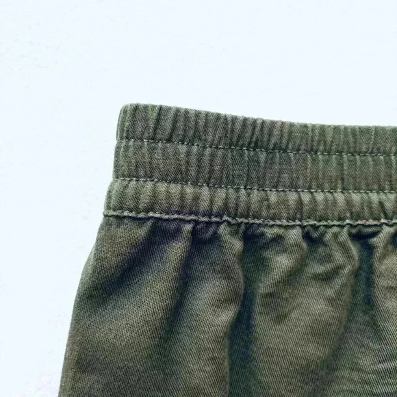 MADEWELL Army Green Cotton Elastic Highrise Side Tie Soft Board Shorts Size M - Picture 8 of 13